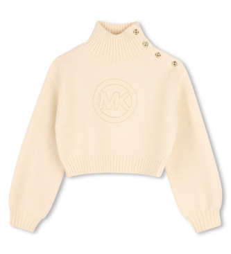 Michael Kors Pullover mit Knöpfen beige