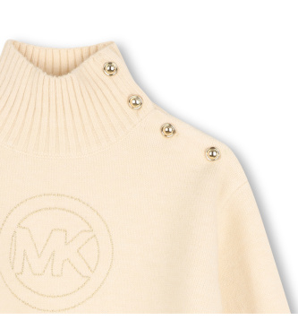 Michael Kors Pullover mit Knöpfen beige