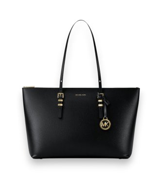 Michael Kors Borsa tote Quinn grande in pelle granulata nera