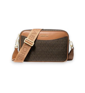 Michael Kors Tracolla Bev grande con logo marrone