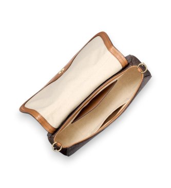 Michael Kors Borsa Nolita media con logo marrone