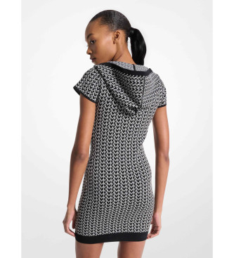 Michael Kors Robe en jacquard  capuche avec logo MK2000 noir