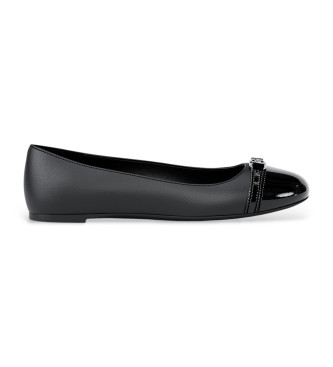 Michael Kors Mocassins Mandy em pele preto