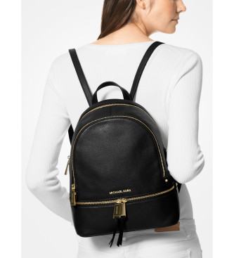 Michael Kors Mochila de couro mdia Rhea preta