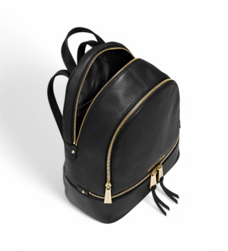 Michael Kors Mochila Rhea mediana de piel negro