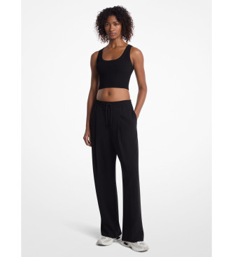 Michael Kors Pantaln Pinstripe negro