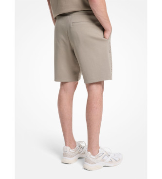 Michael Kors Shorts i bomuldsblanding med prget logo, beige