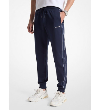 Michael Kors Pantaloni da jogging in misto cotone con logo blu navy