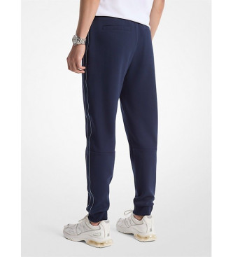 Michael Kors Pantaloni da jogging in misto cotone con logo blu navy