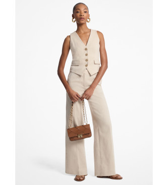 Michael Kors Beige Leinenhose