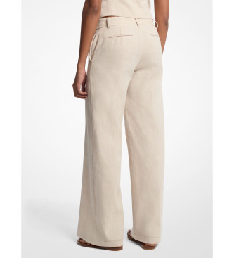 Michael Kors Pantaloni in lino beige