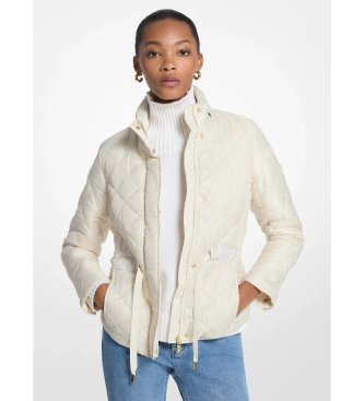 Michael Kors Giacca imbottita con cintura bianco sporco