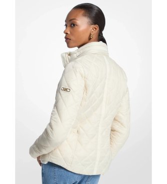 Michael Kors Giacca imbottita con cintura bianco sporco