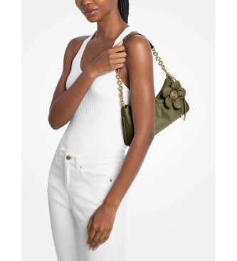 Michael Kors Bolsa Nolita média de nylon com corrente verde