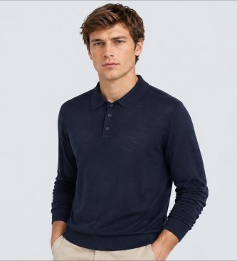 Michael Kors Core Merino Polo Midnight Blue