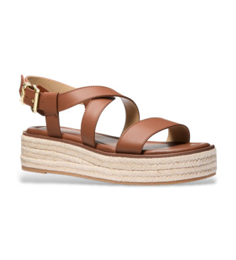 Michael Kors Braune Lynn Ledersandalen