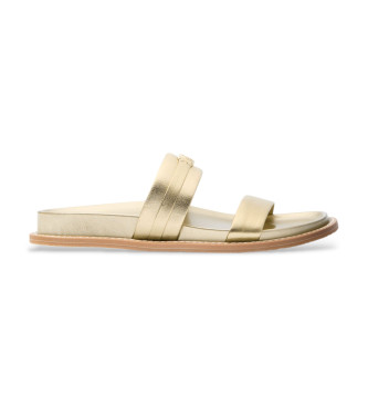 Michael Kors Goldene Tirant-Ledersandalen