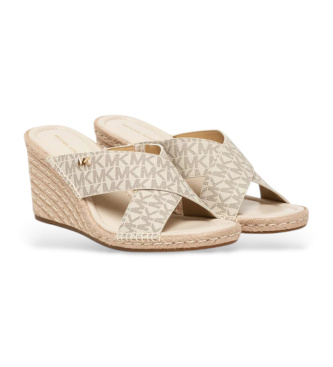 Michael Kors Kenzie beige sandalen