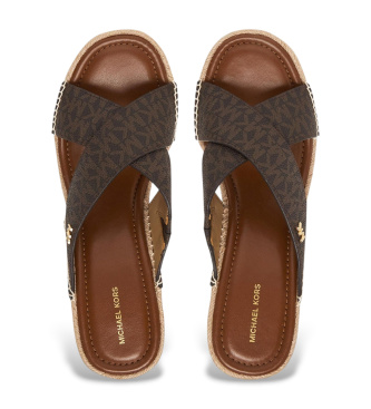 Michael Kors Brown Kenzie Sandals