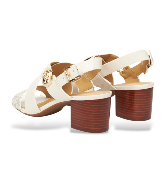 Michael Kors Sandales Vera en cuir avec logo vanille