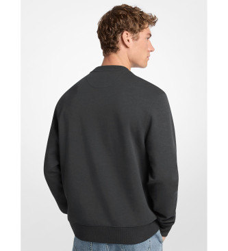 Michael Kors Sweatshirt med prget logo, sort