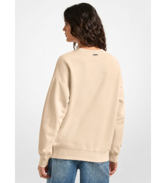 Michael Kors Off-white cotton sweatshirt with embossed logo