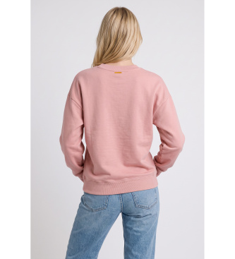 Michael Kors Pink embossed logo cotton sweatshirt