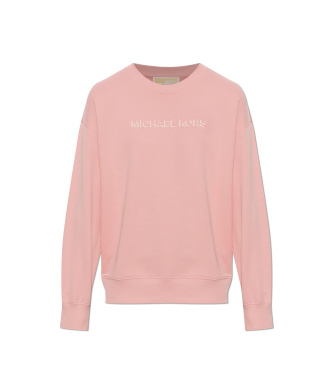 Michael Kors Pink embossed logo cotton sweatshirt