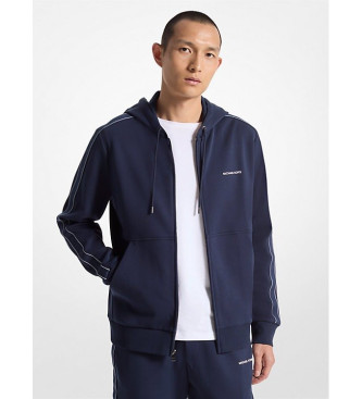 Michael Kors Sudadera de mezcla de algodn con capucha, cremallera y logotipo 