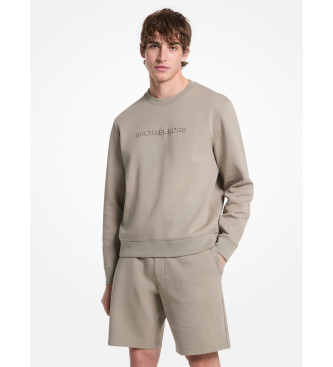 Michael Kors Beige logotypprglad sweatshirt