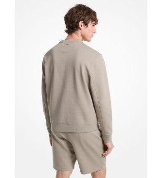 Michael Kors Beige logotypprglad sweatshirt