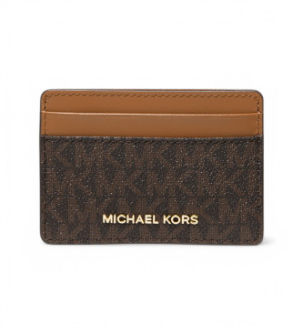 Michael Kors Porte-cartes de visite avec logo marron