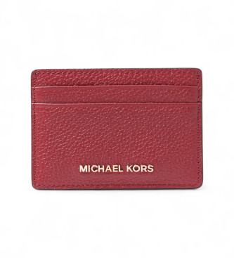 Michael Kors Porta carte in pelle martellata rossa