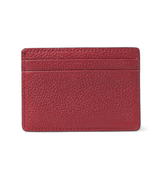 Michael Kors Porta carte in pelle martellata rossa