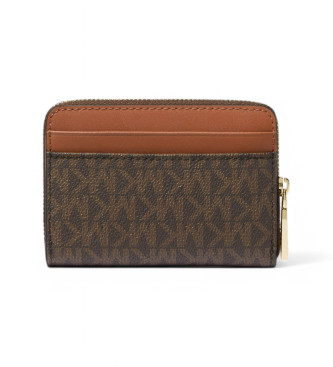 Michael Kors Porta carte Jet Set piccolo con logo marrone