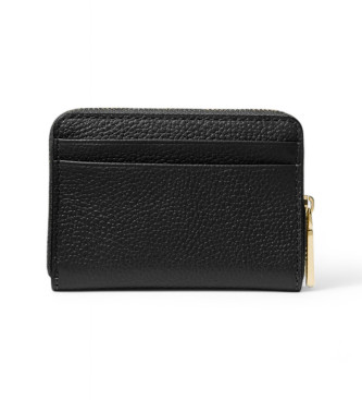 Michael Kors Porta carte Jet Set piccolo in pelle martellata nera