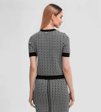 Michael Kors Jacquard SS Crew top preto