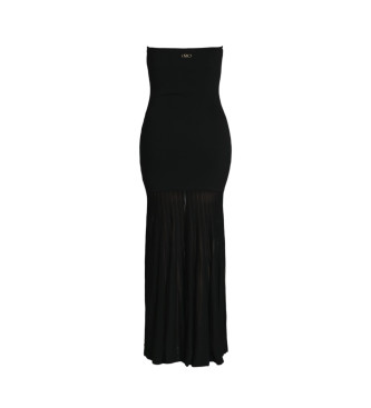 Michael Kors Stretch knit dress with bare shoulders black