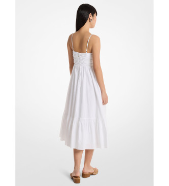 Michael Kors White cotton poplin midi dress