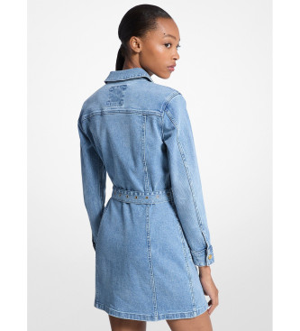 Michael Kors Vestido mini Belted Denim  azul