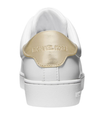 Michael Kors Chaussure de sport Keaton blanche avec fermeture clair et logo blanc