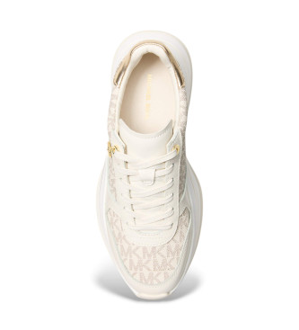 Michael Kors Arla beige leather slippers