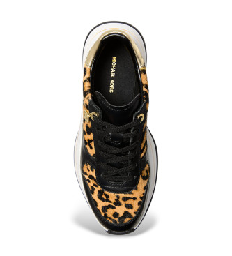 Michael Kors Arla lder-sneakers beige, sort