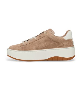 Michael Kors Sneaker Dottie in camoscio con plateau beige