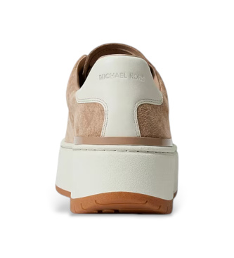 Michael Kors Sneaker Dottie in camoscio con plateau beige