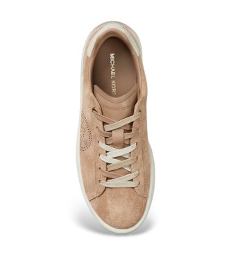 Michael Kors Sneaker Dottie in camoscio con plateau beige