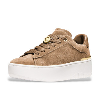 Michael Kors Rjavi usnjeni copati Dottie 