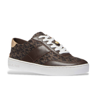 Michael Kors Kaycee Bruin Leren Sneakers