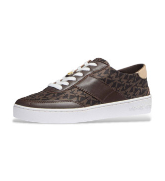 Michael Kors Kaycee Bruin Leren Sneakers