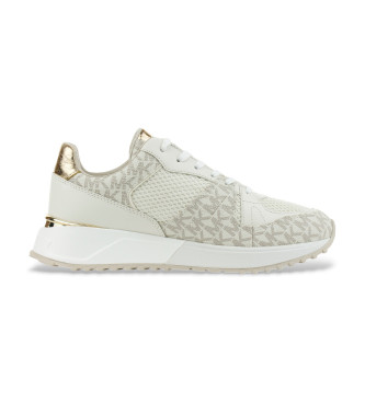 Michael Kors Sneakers in pelle con logo beige